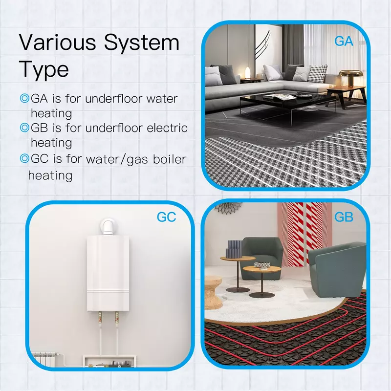 Thermostat WiFi Wireless Room Temperature Controller of Water/Electric Floor Heating Gas Boiler Humidity Tuya Work with Alexa