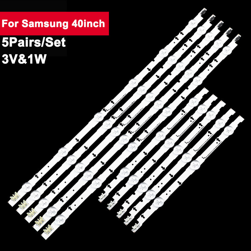 5 pasang/Set 40H Strip TV lampu latar LED untuk Samsung 40 inci 6 + 3LED 2014SVS40 D4GE-400DCA UE40H5100 UE40H5100