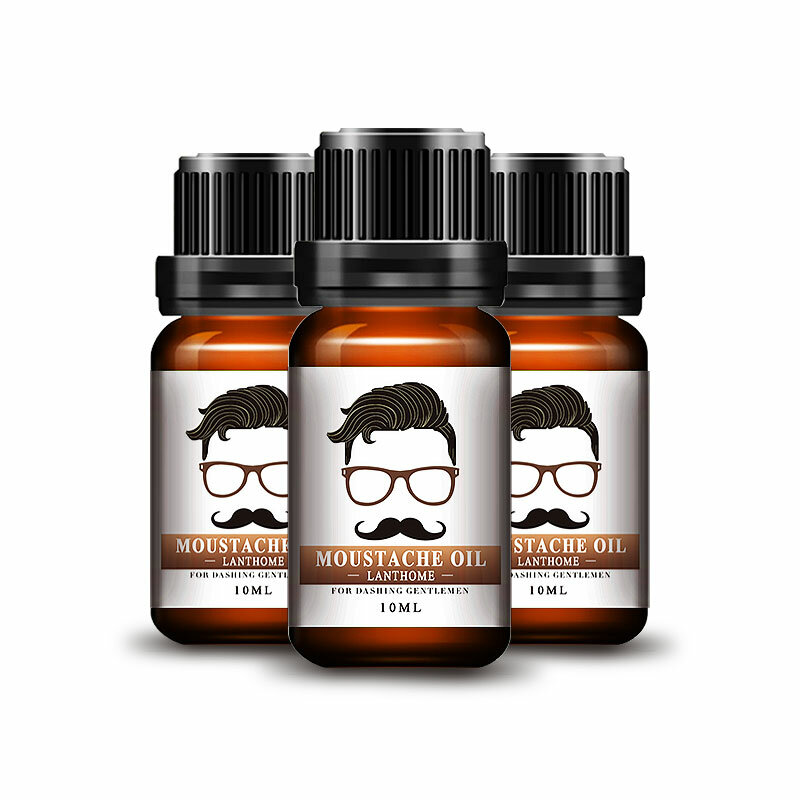 Huile à barbe organique pour hommes, 10ml, hydratant, poils du visage, à croissance Pure, produits essentiels plus épais