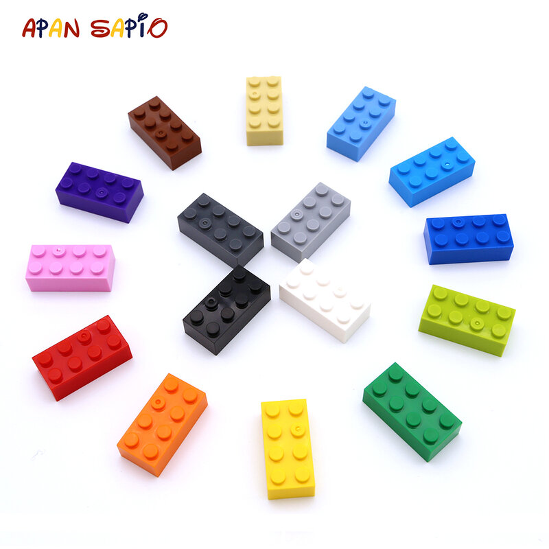 40 pezzi di blocchi fai-da-te figure spesse mattoni 2x4 punti educativi dimensioni Creative compatibili con 3001 giocattoli di plastica per bambini
