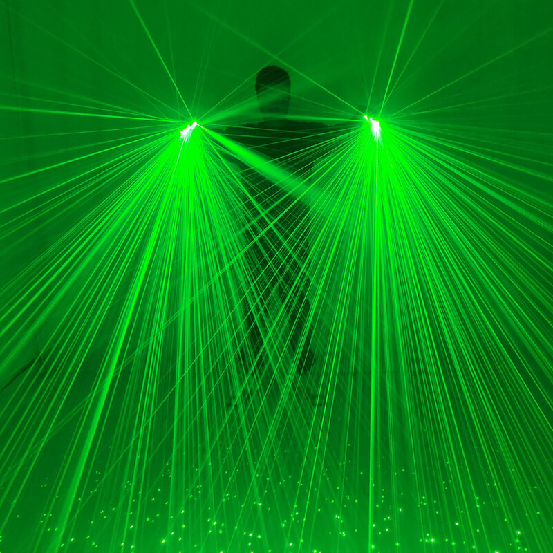 ショー、LED miten、rayグローブ、発光コスチューム、スカイスター、532nm用の緑色のレーザーグローブ