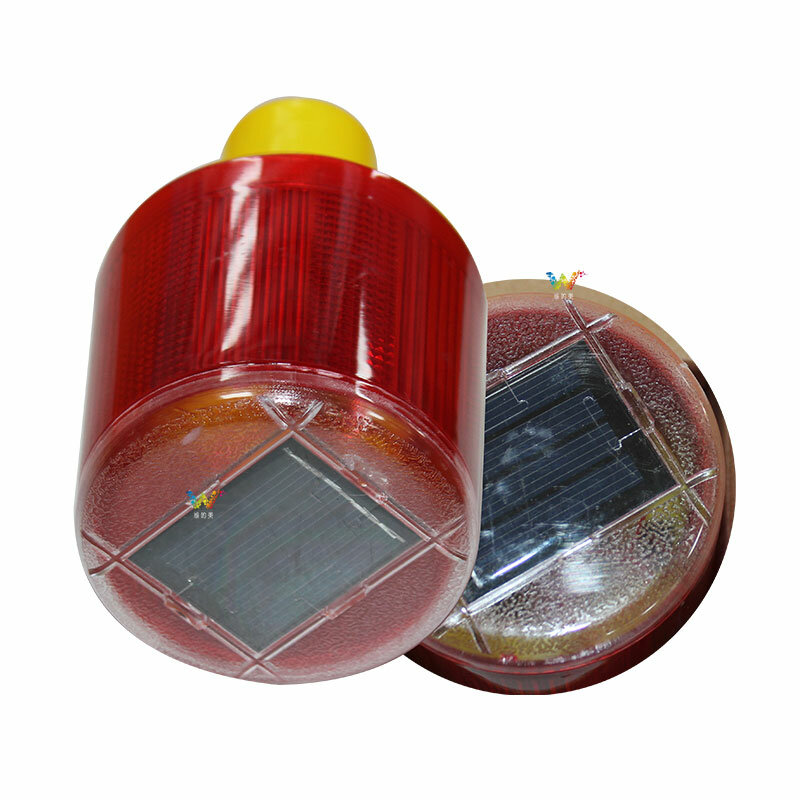 WDM ED-Solar Powered Beacon Strobe Light, fácil instalação, aviso, piscando