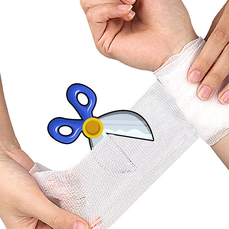 1 Stück Notfall Erste Hilfe pbt elastische Bandagen atmungsaktive Baumwolle Wund versorgung Verband Gaze medizinische Pflege Überlebens-Kits