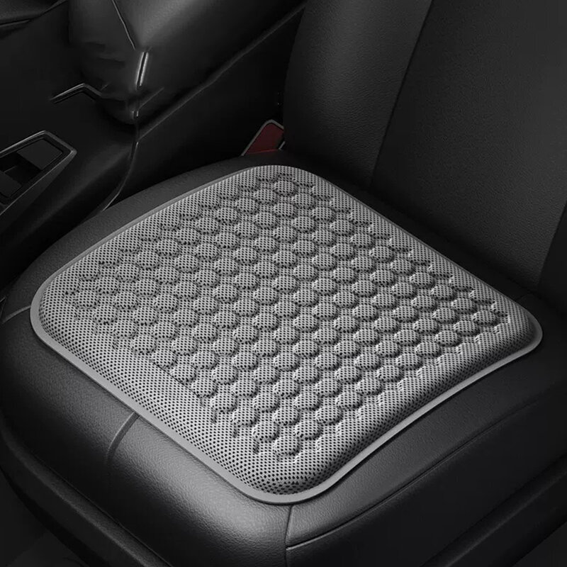 Cojín de ventilación fresco para asiento de coche, almohadilla de hielo transpirable de Gel de panal, funda de asiento multifuncional