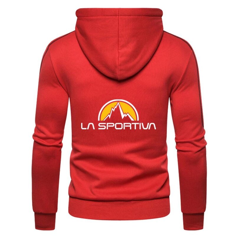 2024 wiosna jesień męska La Sportiva Logo drukowane moda wygodne bawełniane bluzy z kapturem jednokolorowa kurtka z kapturem bluza