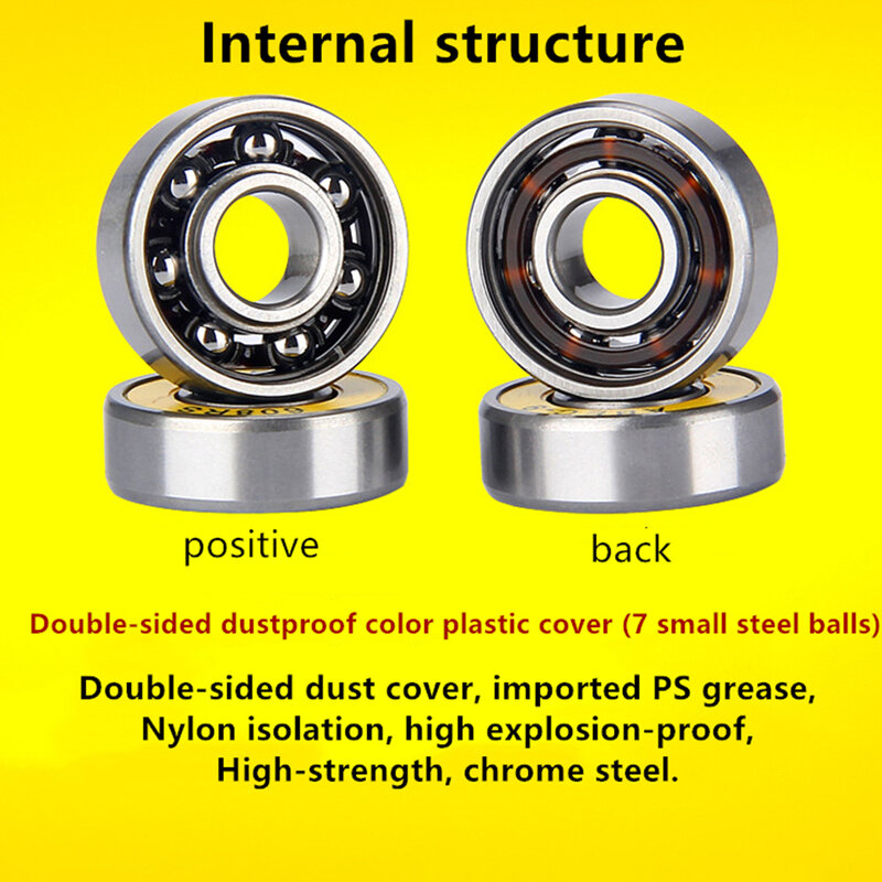 ABEC-7/ABEC-9 608 Skateboard Roller Steel Sealed Ball Bearings 8x22x7mm Skate Board Parts For Balance Bikes Electric Scooters