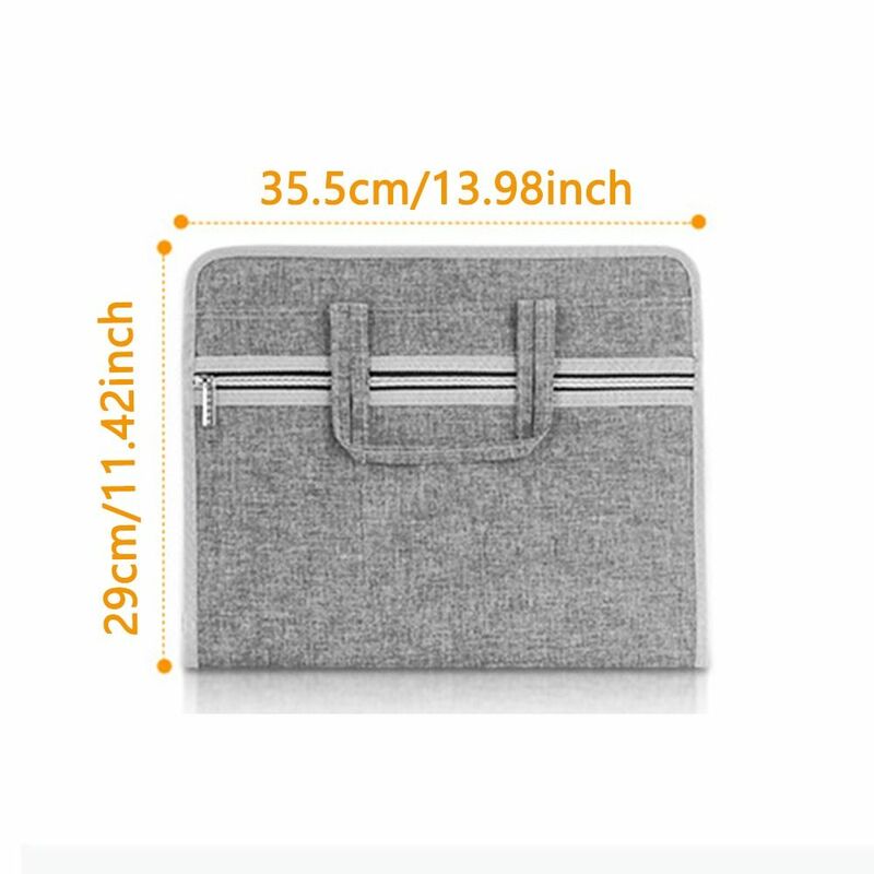 13 Pocket Accordion File Organizer Safe Zipper Colorful Tabs Filing Holder Pouch Waterproof Larger Capacity Document Bag
