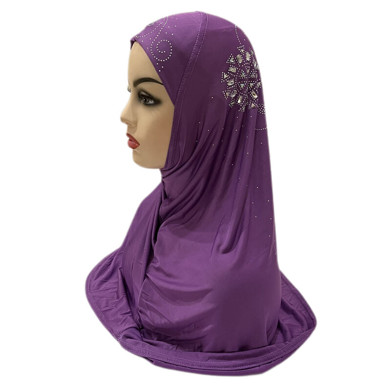One Piece Amira Hijab donna velo musulmano foulard copricapo medio oriente Niqab Burqa preghiera Islam sciarpa cappello cappello arabo tinta unita