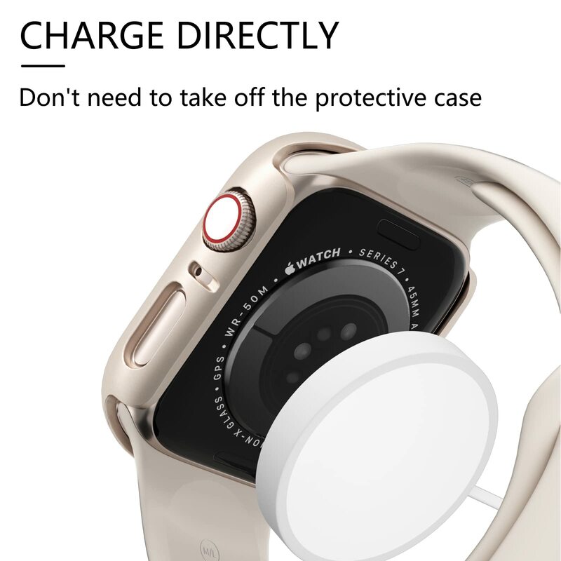 Verre et couvercle pour Apple Watch, étui pour Apple Watch 9 8 7 6 SE 5, accessoires iWatch, protection d'écran, série 45mm, 41mm, 44mm, 40mm, 42mm, 38mm