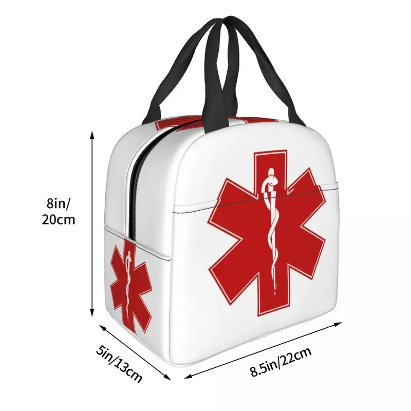 Benutzer definierte emt Star of Life Lunch Bag Kühler warm isolierte Lunchbox für Frauen Kinder arbeiten Schule Essen Picknick Tote Container