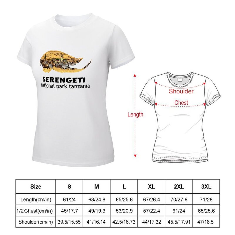 Serengeti national park T-shirt kawaii clothes oversized Top Women