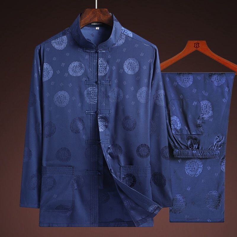 Blusa de estilo tradicional chinês bordado dragão hanfu para homens, terno Tang, camisetas Kung Fu, tops e jaquetas, casacos Cheongsam, ano novo