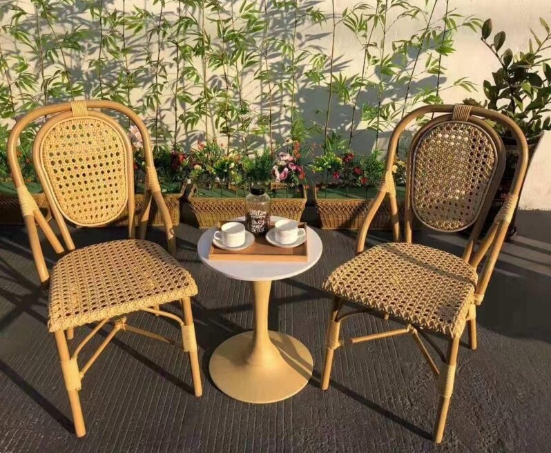 Outdoor Rattan Mesa De Café E Cadeira Set