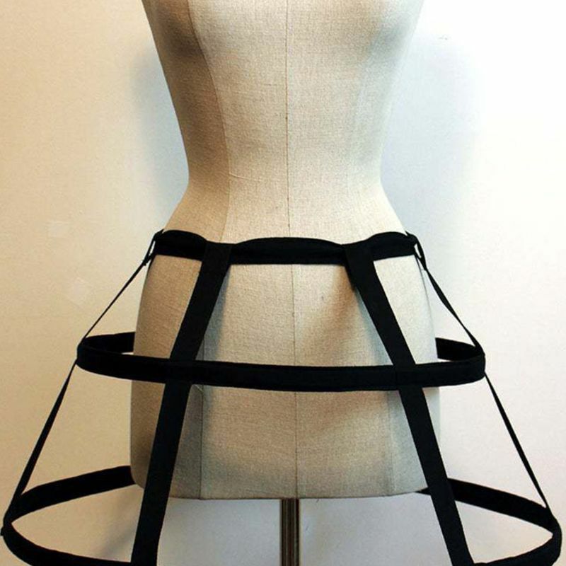 Falda interior de crinolina Para Boda nupcial, enagua de cintura elástica, Vintage, Lolita, 2 aros