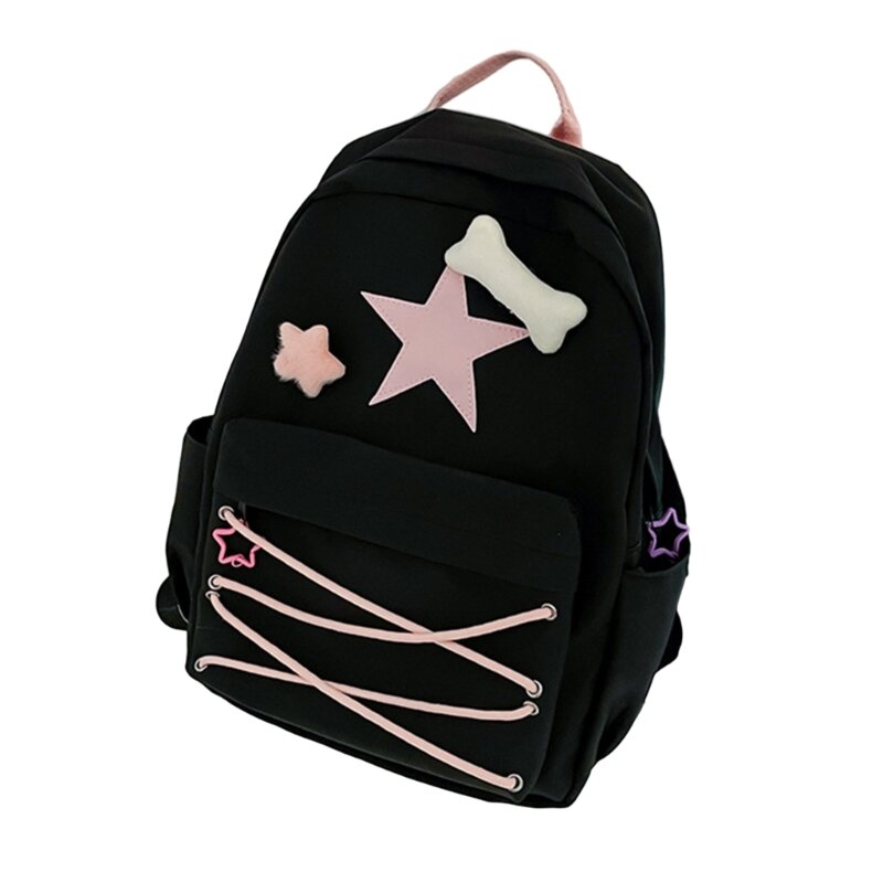 กระเป๋าสะพายสายคู่สำหรับกระเป๋าเป้สะพายหลังนักเรียนน้ำหนักเบากระเป๋านักเรียน Rucksack