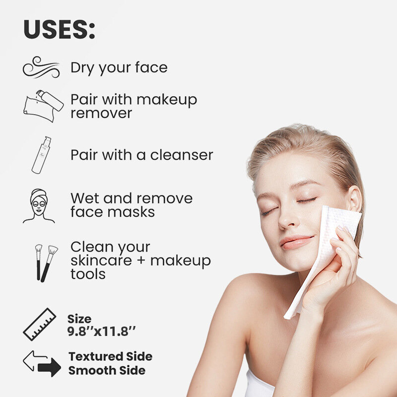Serviette de visage XL Club Clean Skin, Lingettes sèches démaquillantes, Ultra doux, Poulet, Profession