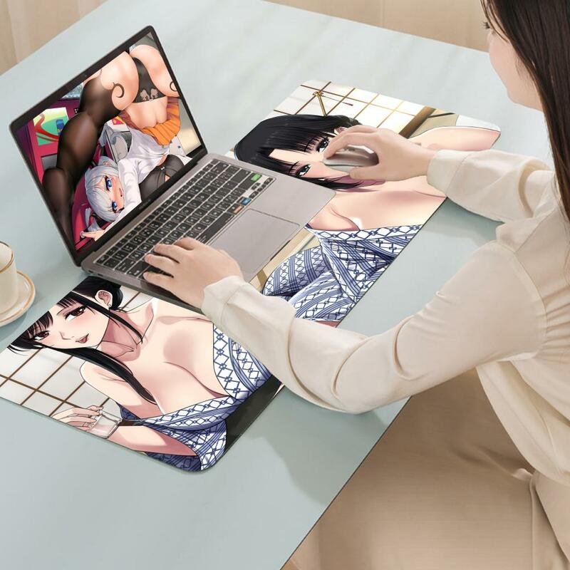 Pretty Fashion Hentai Girl Mouse Pad Large Anime Desk Mat Luxury Desktop Cartoon Gaming Gamer Keyboard Office Computer Cushion