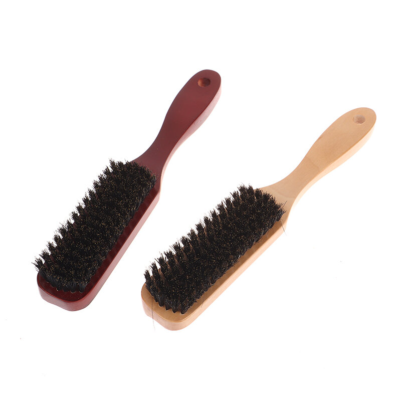 Peine de estilo de peluquero para hombres, mango de madera, cepillo de cuello de barba, herramienta de afeitado, cepillo de bigote antinudos profesional, 1 pieza