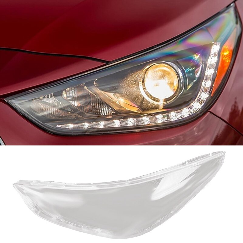 1Pair Left+Right Car Headlight Lens Caps Head Light Cover For Hyundai Accent 2018 2019