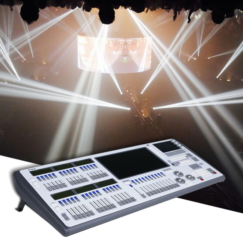Con Flight Case Console di illuminazione professionale per palcoscenici Controller Arena per illuminazione scenica Titan su PC Dmx512 Dj Lighting V1-6