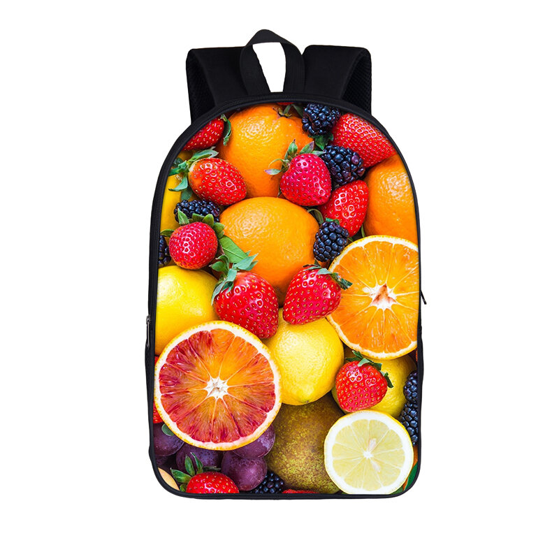 Вегетарианский рюкзак с фруктами для овощей для женщин и мужчин, дорожная сумка, детская школьная сумка для девочек и мальчиков, повседневный рюкзак, сумка для книг