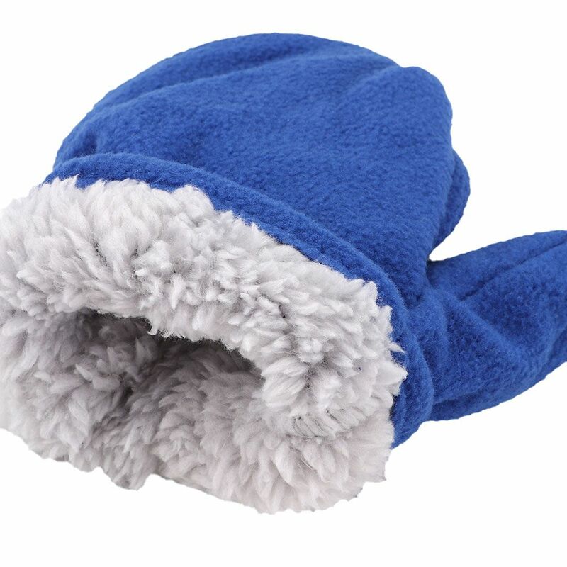 Sarung tangan musim dingin bayi balita 1-7 tahun dengan bulu domba mudah dipakai anak laki-laki perempuan sarung tangan tebal hangat penghangat tangan luar ruangan