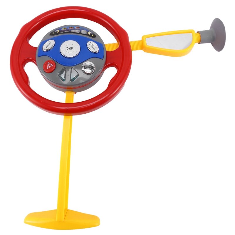Baby Electronic Backseat Driver Car Seat Steering Wheel Kids Toy Musical Suction Cup Driving Steering Wheel Educational Toy-Drop