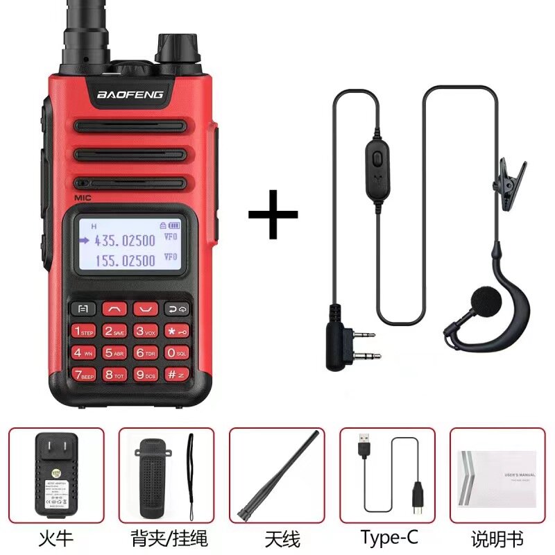 Baofeng-walkie Talkie de largo alcance, transceptor bidireccional, inalámbrico, frecuencia, Radios, tipo C, UV 13 Pro AM, FM