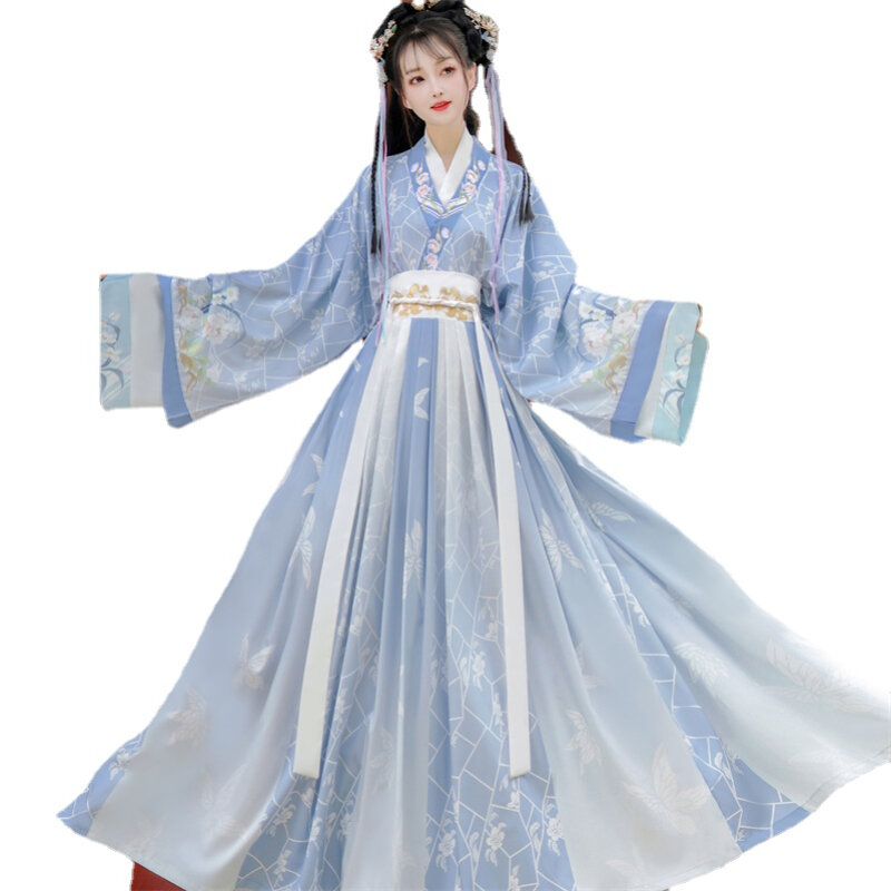 Gaun kuno wanita gaun putri Oriental pakaian dansa Dinasti Tang elegan Cosplay karnaval Dinasti Hanfu Han Tradisional