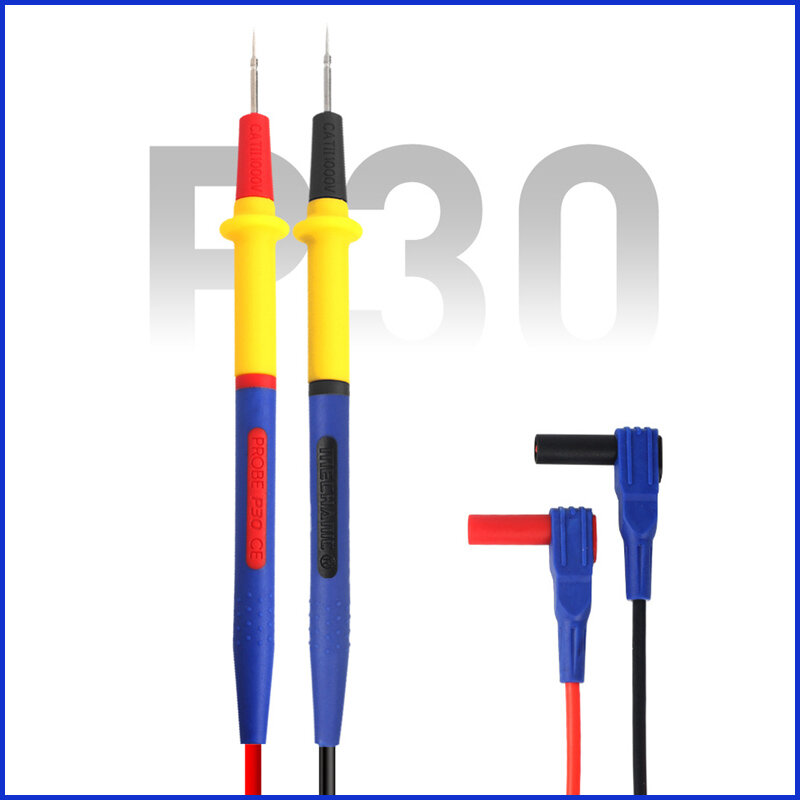 MECHANIC-Bolígrafo multímetro P30, 1000V, 20a, cable de silicona suave antiquemaduras, punta Extra, pluma de prueba para multímetro Digital