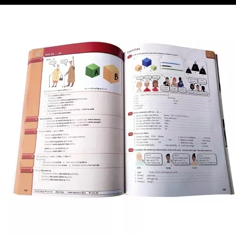 Libro profesional de preparación de exámenes de inglés, Audio gratuito, Inglés de la gramática en uso, básico avanzado