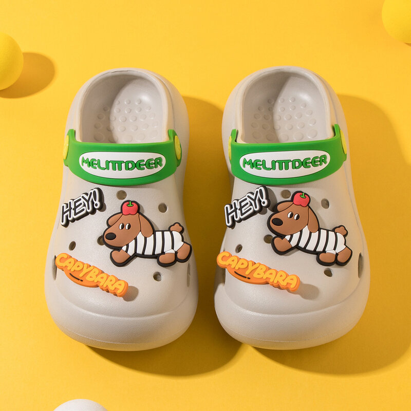 Wholesale Children's Cartoon Multi Label Hole Shoes Boys Girl Breathable Soft Soles Jelly Shoe DIY Cartoon Versatile Casual Shoe