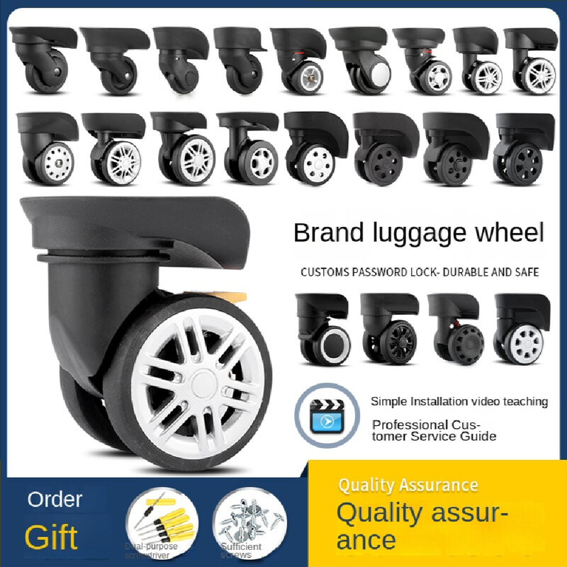 Accesorios de rueda Universal para maleta, piezas de rodillo de repuesto para equipaje, mantenimiento de repuesto, P