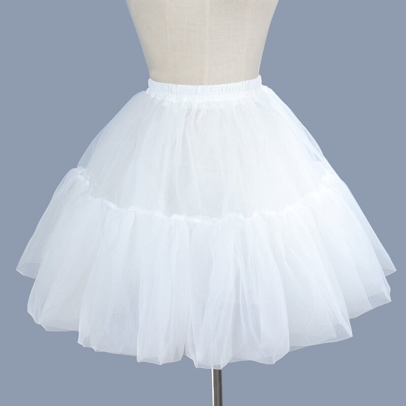 Женская Карнавальная Тюлевая юбка-пачка, пышная короткая мини-юбка в сетку, балетная кринолиновая Высококачественная Женская белая свадебная Нижняя юбка