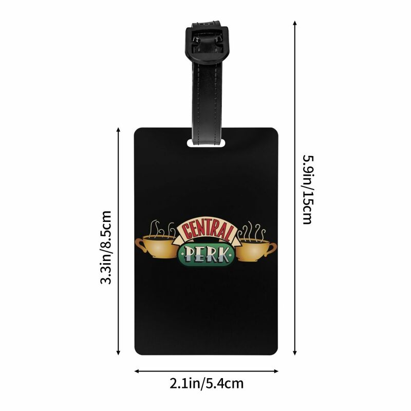 Central Perk Friends Luggage Tag TV Show Travel Bag Suitcase Privacy Cover ID Label