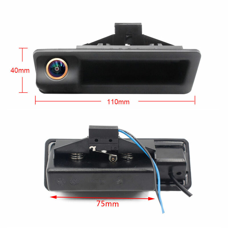 Kamera Gagang Bagasi Cadangan Mobil Lensa Fisheye HD AHD 1080P Kendaraan untuk BMW 3 Seri 5 Seri X5 X6 E39 E60 E70 E82 E90