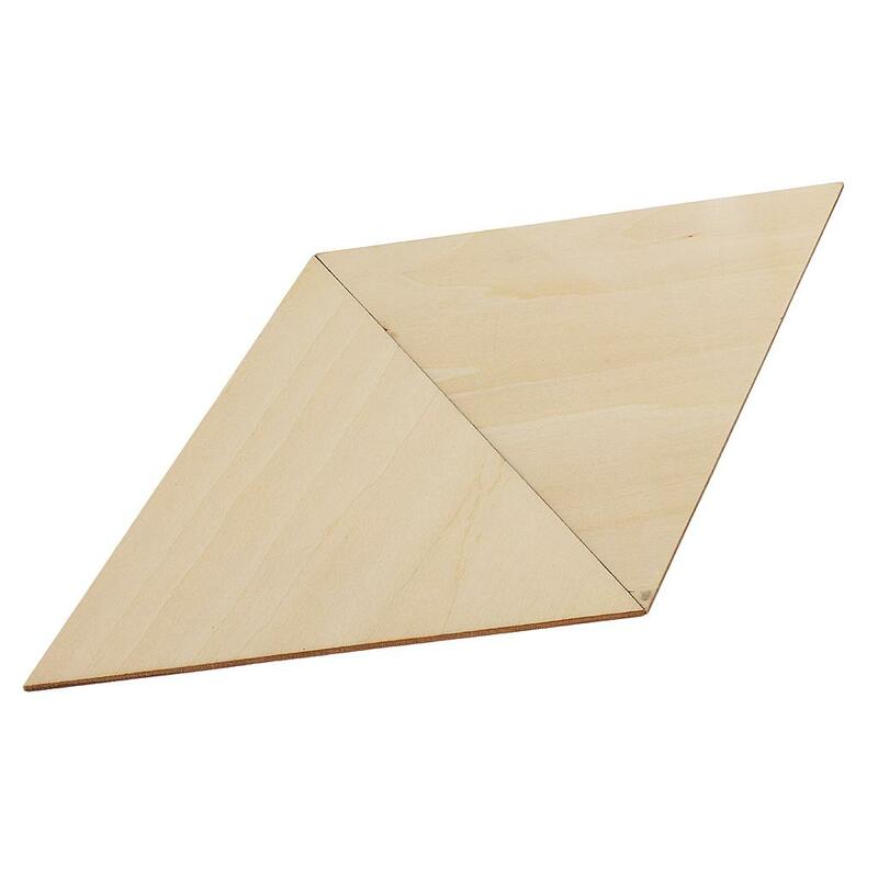 شرائح خشبية مثلث فارغة غير مكتملة ، سميكة طبيعية ، 2 × 3 مم