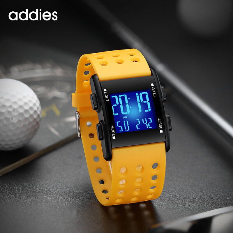 ADDIES-남성용 야외 스포츠 시계, 패션 전자 디지털 발광 손목 시계, LED 디스플레이, 남성 알람 시계, 크로노그래프