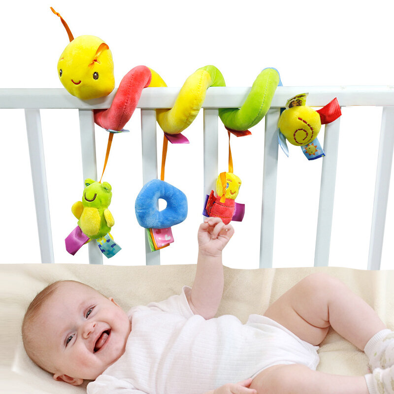 Kids Stroller Hanging Doll Toy Baby Rattles Educational Toys for Children Activity Spiral Crib Toddler Bed Bell Baby Playing