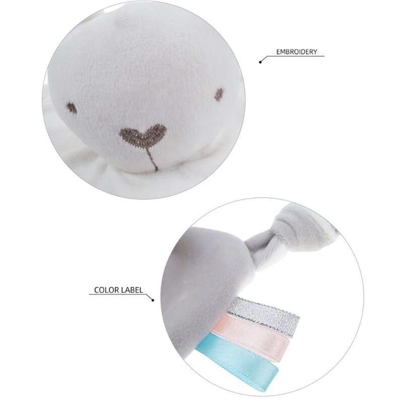 Elephant Newborn Appease Towel Rattle Attract Baby Attention Rabbit Comforter Kid Soothing Handkerchief Blanket Toy