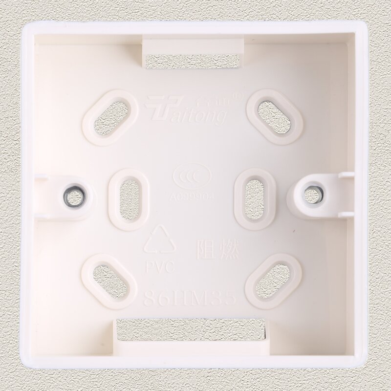 Caja conexiones montada en pared con orificio instalación 60 mm Caja alimentación antillama 33 mm Material