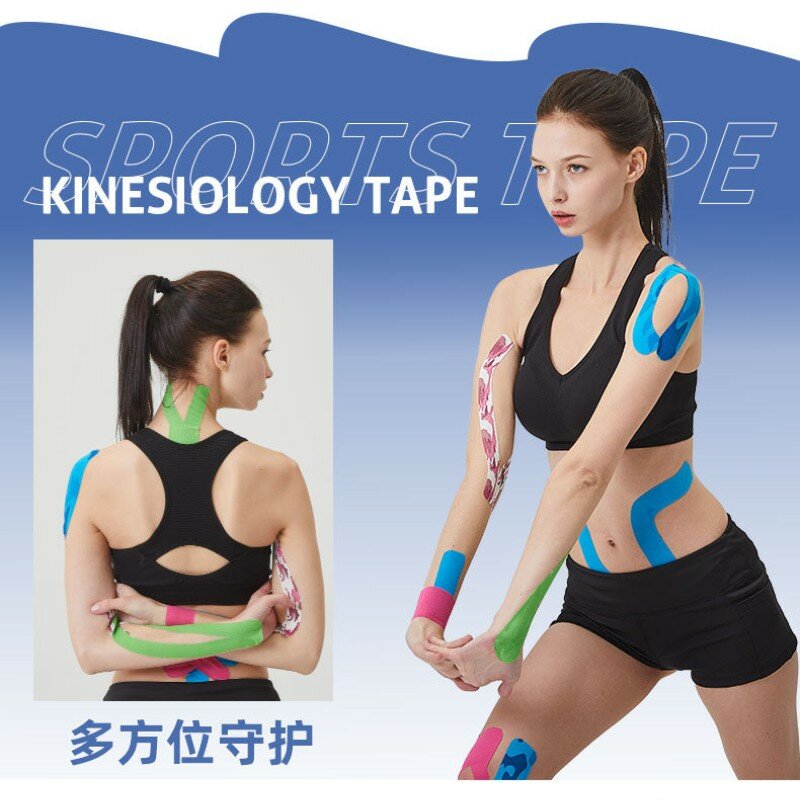 5 Größe Kinesiologie Band medizinische sportliche Elasto plast Sport Recovery Strapping Gym wasserdichte Tennis Muskel Schmerz linderung Bandage