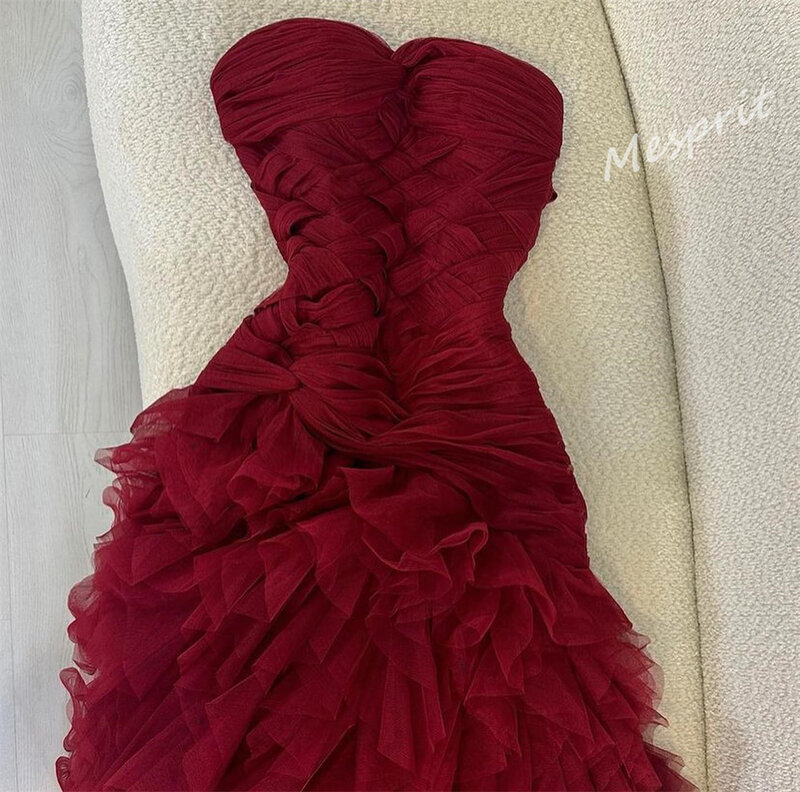 Выпускное Платье Yipeisha из Саудовской Аравии Изысканная Милая трапециевидная юбка с кисточками многослойная драпированная юбка тюль на заказ