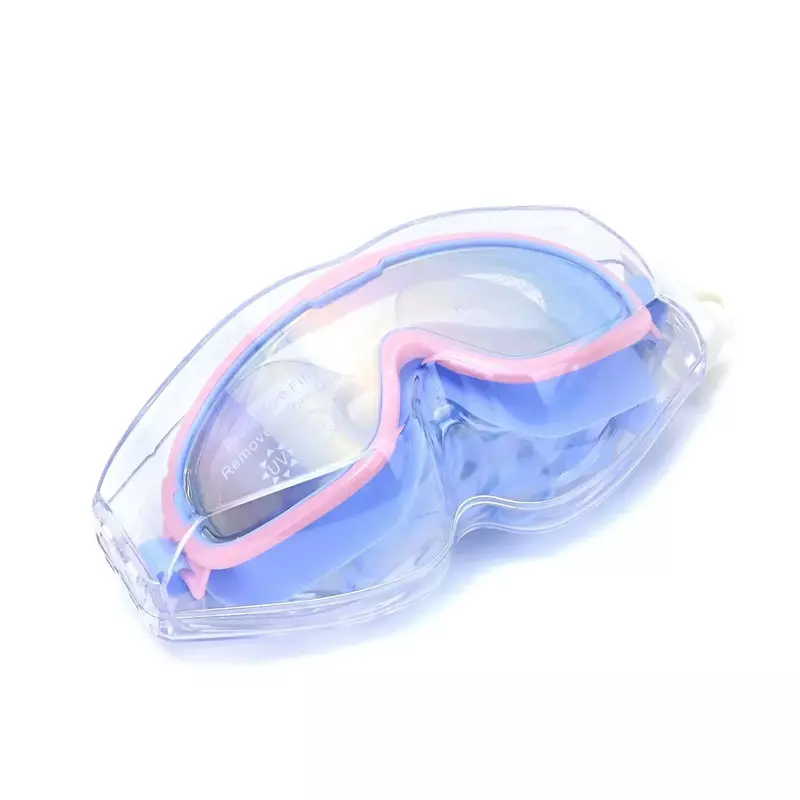 빅 프레임 전문 수영 방수 소프트 실리콘 안경, 김서림 방지 UV 고글, 남녀공용
