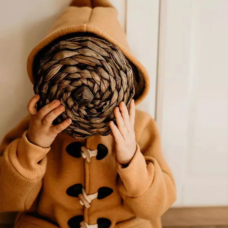 Nuova giacca per ragazze bambini capispalla soprabito di lana bambini cappotti invernali bottone cappello a punta berretto in pile neonati vestiti invernali