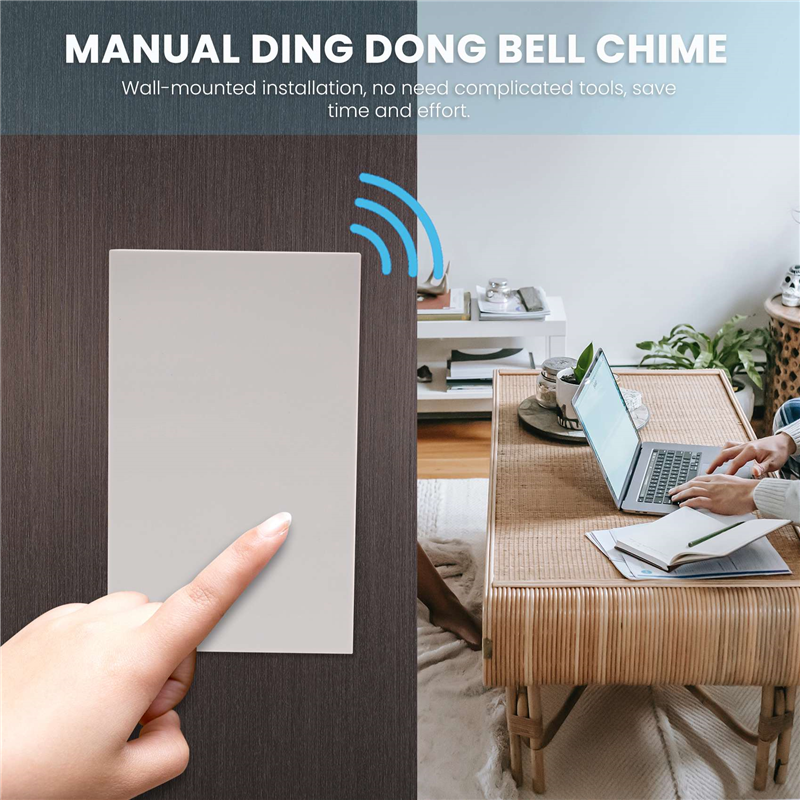 Campainha inteligente com fio para casa e hotel, manual Dong Chime, sistema de controle de acesso 220V