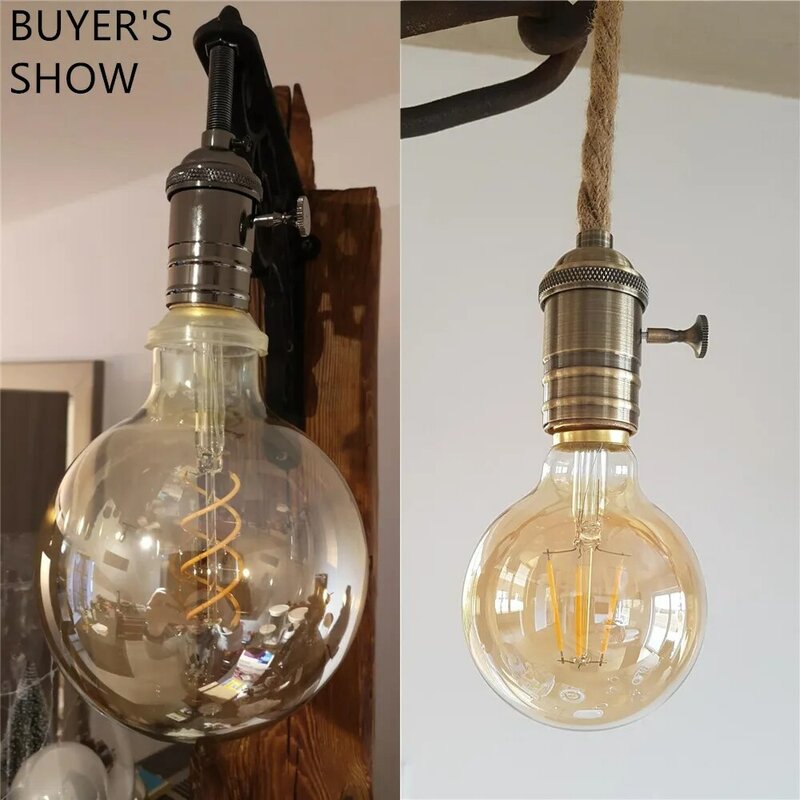 GANRILAND-Base de lámpara E27, portalámparas de cobre DIY con interruptor Edison, enchufe de tornillo de iluminación Vintage, accesorio de soporte de lámpara de latón antiguo
