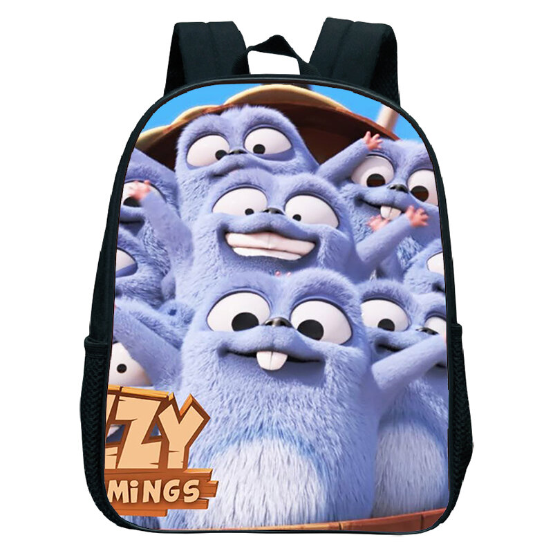 Grizzy And The Lemmings 프린트 배낭, 남아 및 여아용 만화 유치원 배낭 방수 어린이 학교 가방, 애니메이션 가방, 신제품