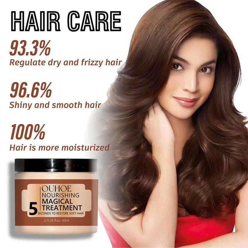 Magical Hair 5 Seconds Repair Frizzy Damaged Soft Care Keratin Smooth Deep Treatment Shiny Hair Moisturize Nourishing Z2a1