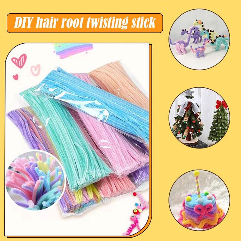 10pcs 30cm Chenille Stems Stick Colorful Kids Educational Toys Handmade Material Plush Strips For DIY Craft Arts Supplies